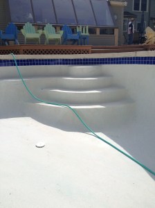 taken from inside of empty pool