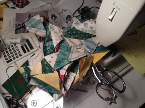 String piecing progress