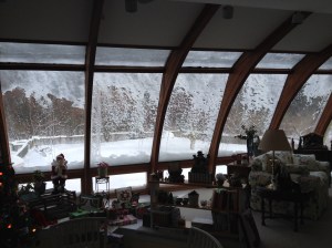 view from my sunroom - icy windows