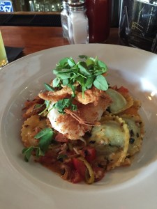 Roasted Haddock with Spinach Ravioli